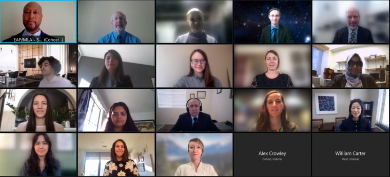 Screen capture of a group of people on Zoom Screen capture of a group of people on Zoom